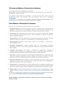 10 Formas de Motivar al Personal de tu Empresa