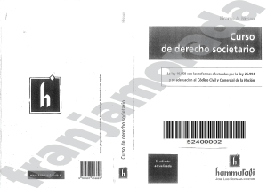 Curso de Derecho Societario: Ley 19.550 y Reformas