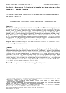 ASA-10: Ansiedad por Separación en Adultos - Escala Abreviada