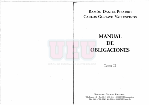 Manual de Obligaciones, Tomo II - Derecho Civil