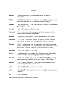 Family Secret Santa Script: Presentation for School