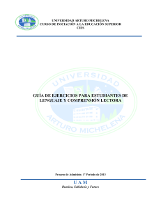 Gu&iacute;a de Ejercicios de Lenguaje y Comprensi&oacute;n Lectora UAM