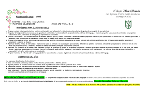 Planificaci&oacute;n Anual Pr&aacute;cticas del Lenguaje 6to A&ntilde;o