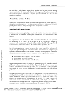 Riesgos Eléctricos y Mecánicos: Impedancia y Contacto Eléctrico