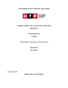 Informe: Ensayo de Tracción de Materiales Metálicos