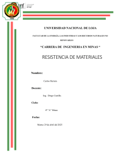 Resistencia de Materiales: Informe Universitario