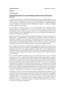 Necesidades P&uacute;blicas, Gasto, Presupuesto y Recursos