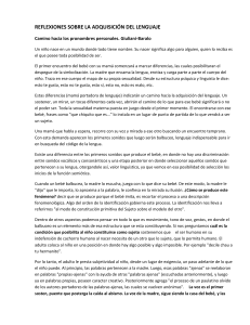Adquisición del Lenguaje: Camino a los Pronombres Personales