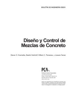 Diseño y Control de Mezclas de Concreto: Guía de Ingeniería