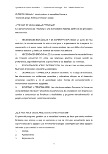 Teor&iacute;a del Apego y Sexualidad Humana: Apuntes de Clase