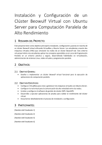 Proyecto Clúster Beowulf Virtual con Ubuntu Server