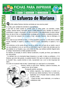 Comprensión Lectora: El Esfuerzo de Mariana - Primaria
