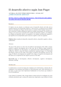 Desarrollo Afectivo seg&uacute;n Piaget: Cognici&oacute;n y Emoci&oacute;n