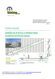 Dise&ntilde;o de Puesta a Tierra para Plantas Fotovoltaicas - Curso Online