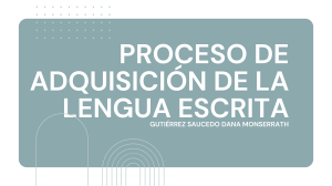 Adquisición de la Lengua Escrita: Proceso y Etapas
