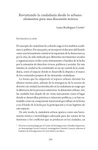 Ciudadanía Urbana: Elementos para una Discusión Teórica