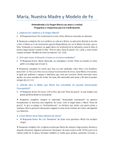 María, Madre y Modelo de Fe: Preguntas y Respuestas para Confirmación
