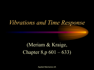 Vibrations and Time Response Presentation