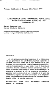Terapia de Exposici&oacute;n para Fobia Social: Estudio de Caso