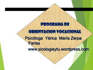 Programa de Orientaci&oacute;n Vocacional: &Aacute;reas de Inter&eacute;s y Carreras