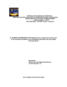 Romero para pieles sensibles: Informe de investigaci&oacute;n escolar