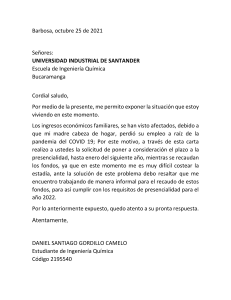 Solicitud Estudiantil: Aplazamiento Clases Presenciales