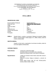 Circuitos Digitales I - Programa de Estudios