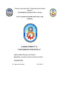 Viscosidad Cinemática: Informe de Laboratorio UNAC