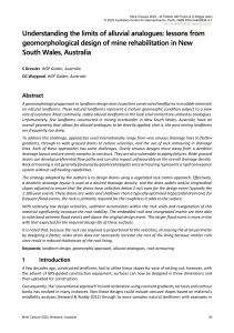 Alluvial Analogues in Mine Rehabilitation Design