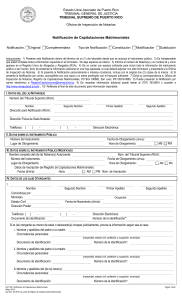 Formulario de Notificación de Capitulaciones Matrimoniales