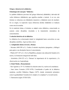 Origen e Historia de la Didáctica: Evolución y Conceptos Clave