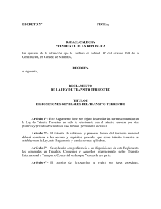 Reglamento Ley de Tr&aacute;nsito Venezuela