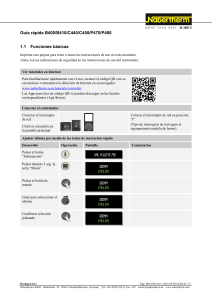 Gu&iacute;a R&aacute;pida Controlador Nabertherm B400/B410/C440/C450/P470/P480