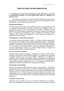 Gu&iacute;a para Valorar Implementaci&oacute;n en Ciencias: Cambios F&iacute;sicos y Qu&iacute;micos