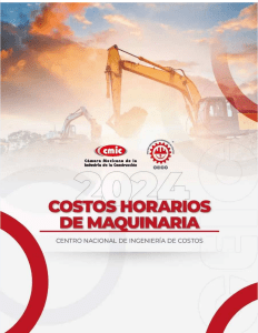 Cat&aacute;logo de Costos Horarios de Maquinaria 2024 - CMIC