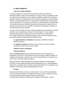El Medio Ambiente: Factores y Componentes