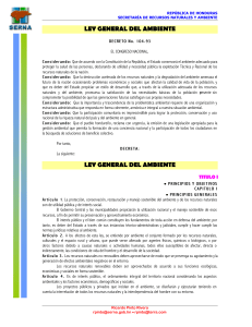 Ley General del Ambiente - Honduras: Protecci&oacute;n Ambiental