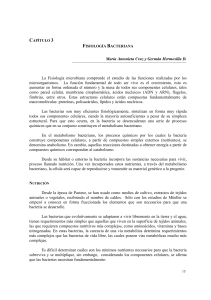 Fisiolog&iacute;a Bacteriana: Nutrici&oacute;n y Metabolismo