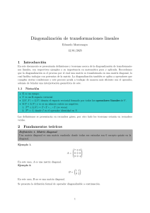 Diagonalización de Transformaciones Lineales