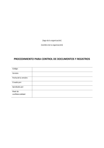 Procedimiento para control de documentos y registros ES