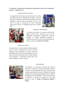 Equipos de Laboratorio: M&aacute;quinas de Tracci&oacute;n, Fresadoras y M&aacute;s