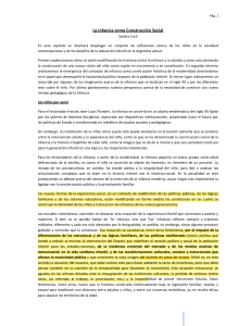 Infancia como Construcción Social: Análisis Sociológico