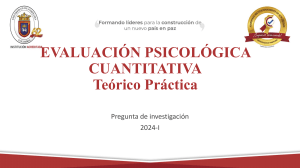 Evaluación Psicológica Cuantitativa: Pregunta de Investigación