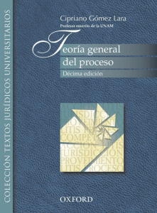 Teoría General del Proceso: Cipriano Gómez Lara