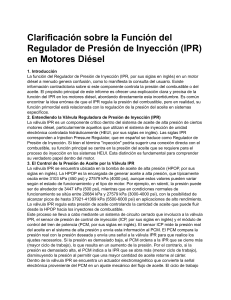 Función del IPR en motores diésel explicada