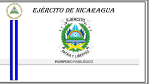Puerperio Fisiol&oacute;gico: Ej&eacute;rcito de Nicaragua