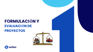 Formulación y Evaluación de Proyectos: Presentación