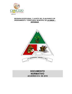 PBOT La Unión, Antioquia: Revisión y Ajuste 2018