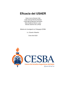 Eficacia del USAER: Informe de Investigación Pedagógica