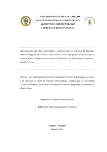 Extractos de Ortiga: Efecto Antioxidante y Antimicrobiano